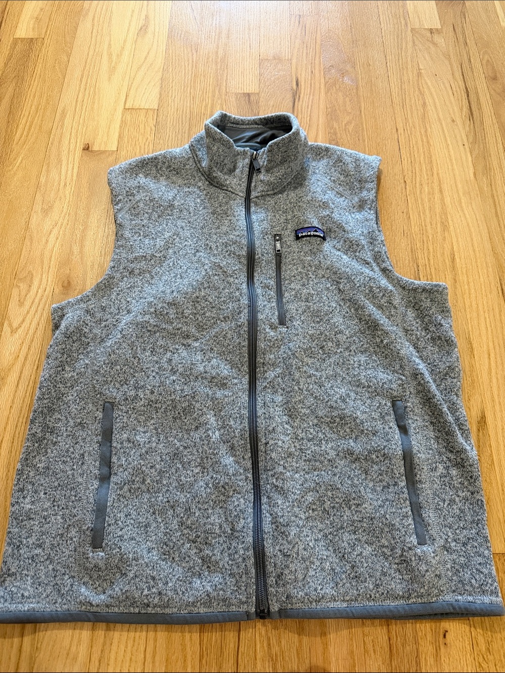 Patagonia Heathered Gray Better Sweater Full Zip Vest Sz L